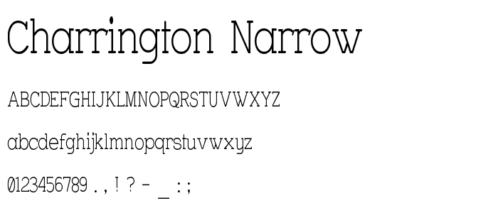 Charrington Narrow font